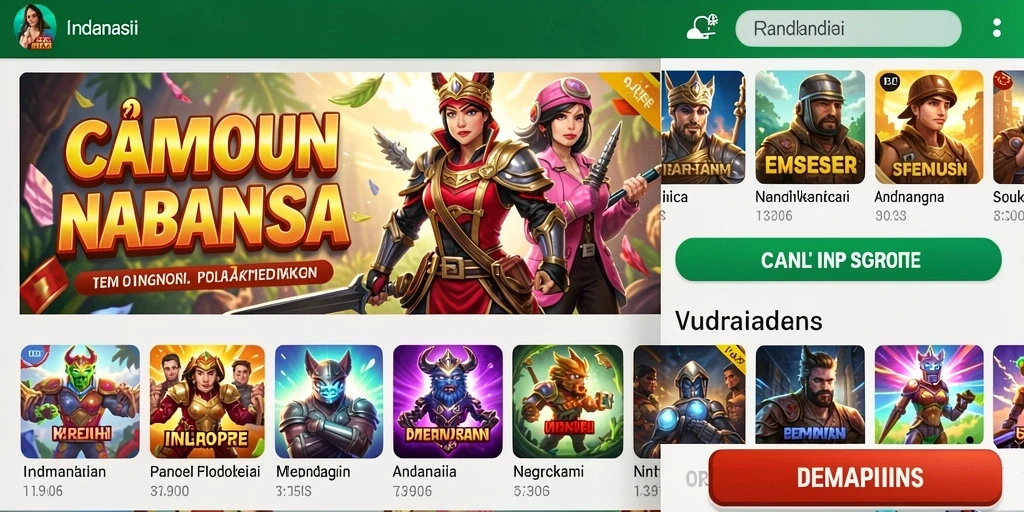 Screenshot GOWIN menampilkan antarmuka utama yang menarik.