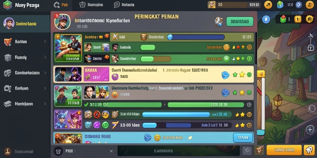 Tampilan beranda aplikasi dengan berbagai pilihan permainan.